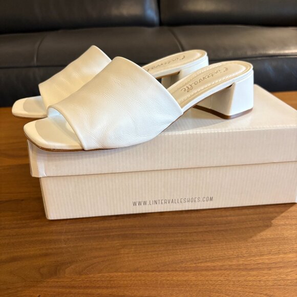 L’INTERVALLE Fortunata mule sandal heel white - Picture 7 of 12